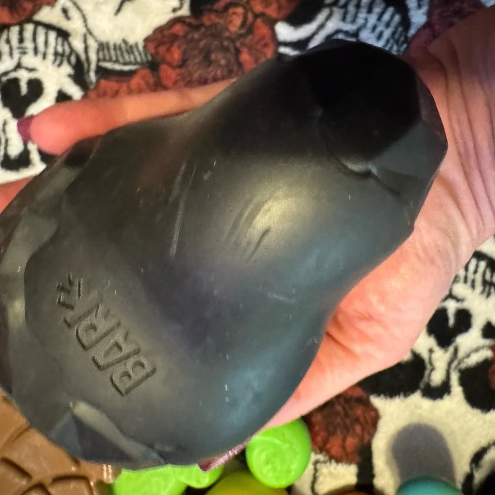 Bark Box Super Chewer heavy rubber chew toy XL dog toy NEW Onyx Graphite coal